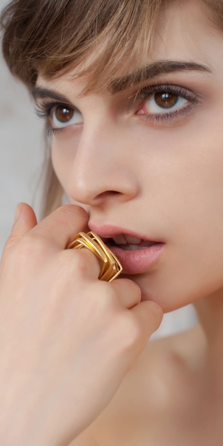 Mehrteiliger Goldring